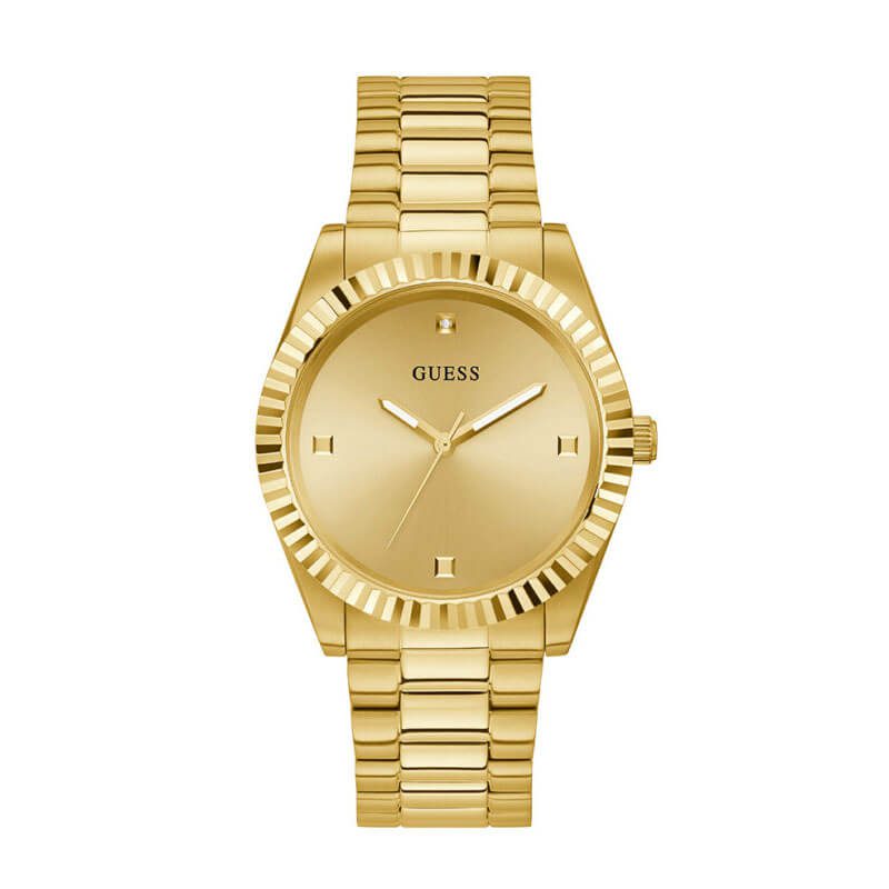 Guess Connoisseur Analog Gold Dial Gold Steel Strap Men Watch - GW0542G2