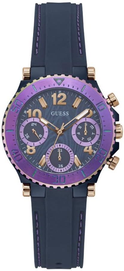 Guess Cosmic Multifunction Blue Dial Blue Silicone Strap Women Watch - GW0466L2