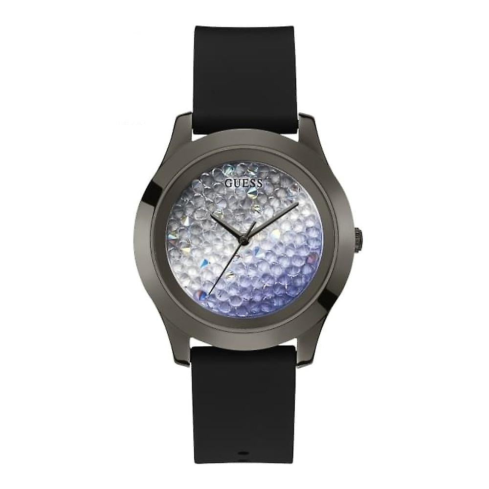 Guess Crush women's watch with gradient blue crystal dial and gunmetal case