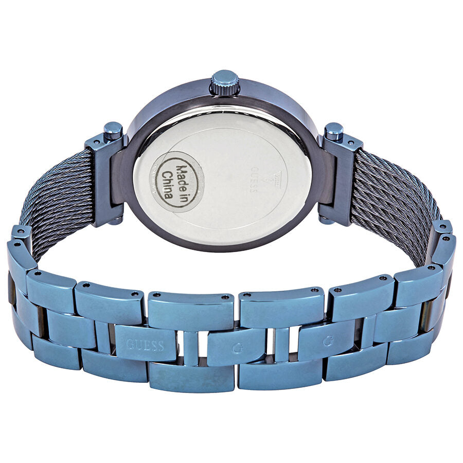 Guess Crystal Blue Dial Blue PVD Ladies Watch W0638L3
