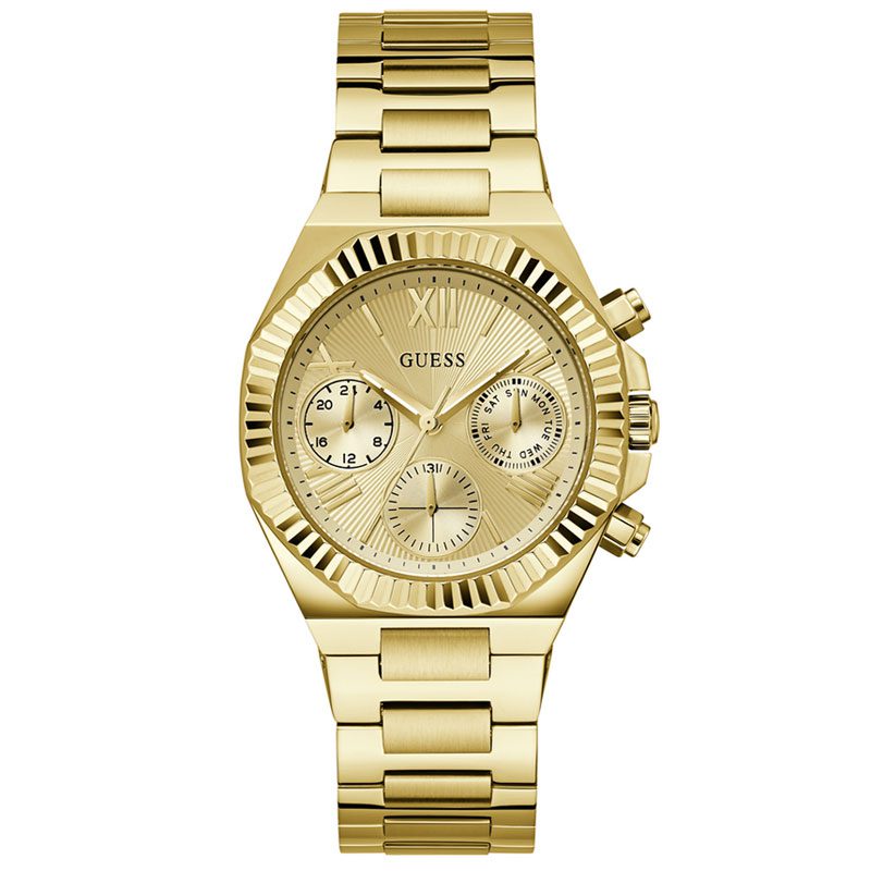 Guess Equality Gold Round Dial Quartz Analog Women Watch - GW0769L2