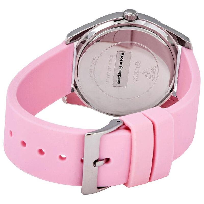 Guess G-Twist Quartz Silver Dial Pink Silicone Ladies Watch W1240L1 - Watches of New Zealand #3
