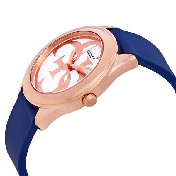 Guess G-Twist Silver Dial Blue Silicone Ladies Watch W0911L6 - Watches of New Zealand #2