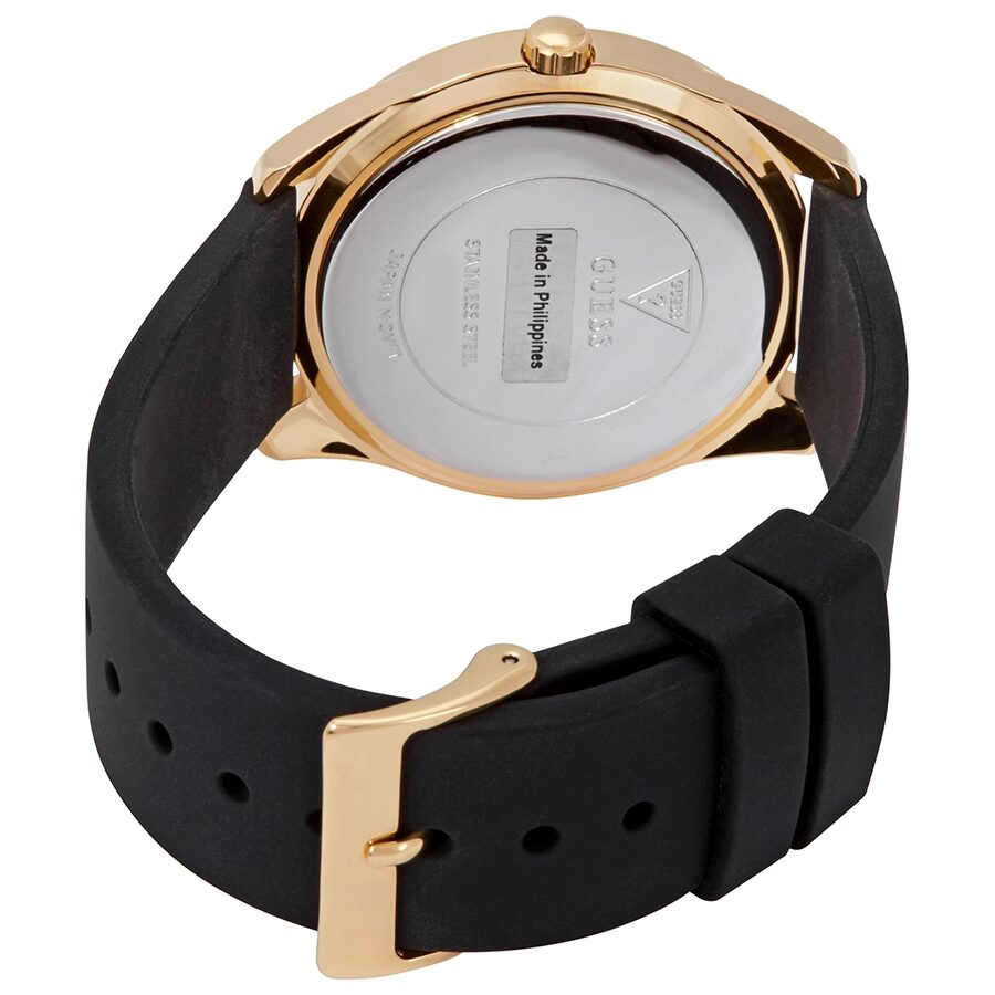 Guess G-Twist watch caseback showing stainless steel back with engraving