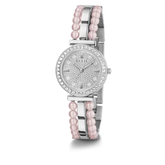 Guess Gala Silver Round Dial Analog Women Watch - GW0531L1