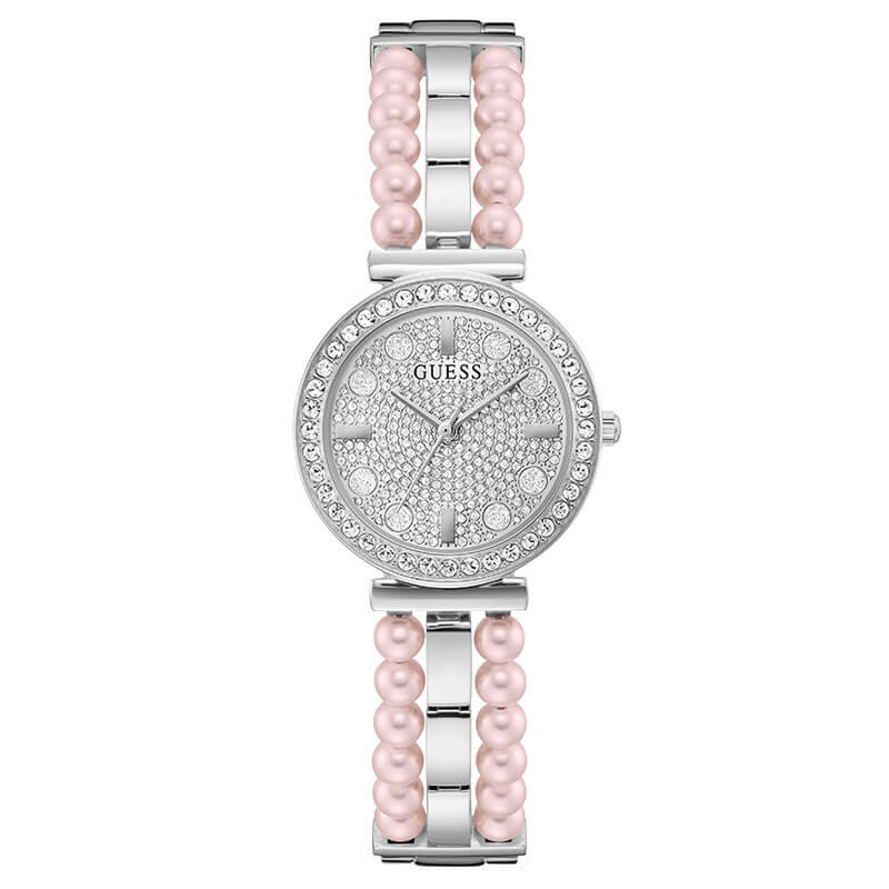 Guess Gala Silver Round Dial Analog Women Watch - GW0531L1