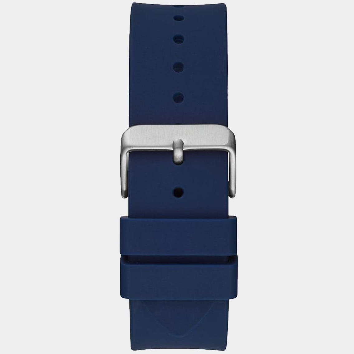 Guess Genesis navy rubber strap with stainless steel buckle clasp