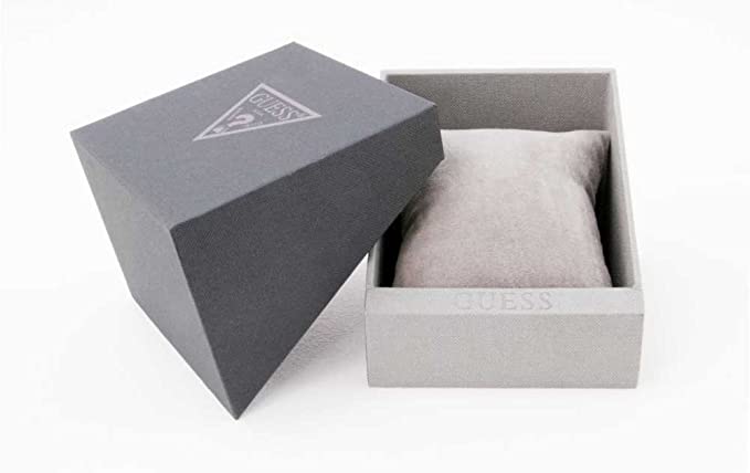 Guess Genesis watch packaging showing branded gray and white presentation box