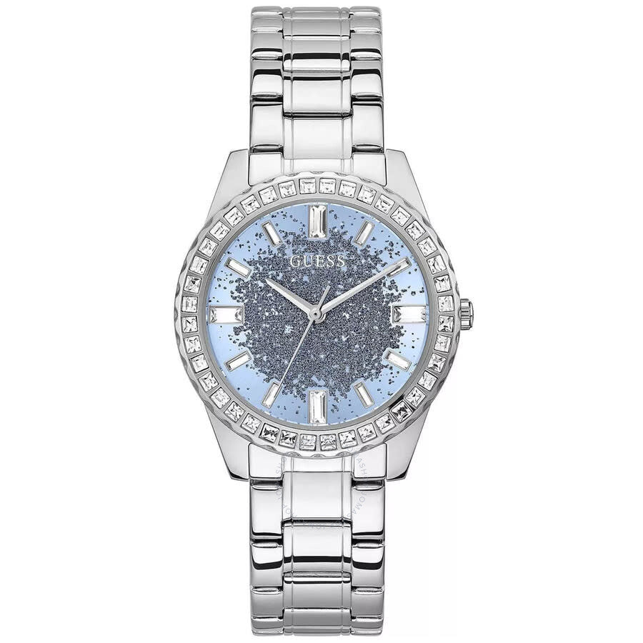 Guess Glitter Burst Quartz Blue Dial Ladies Watch GW0405L1