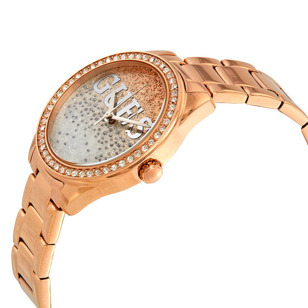 Guess Glitter Girl Rose and Silver Glitter Dial Ladies Watch W0987L3 - Watches of New Zealand #2