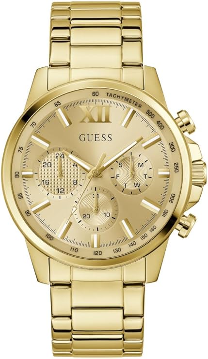 GUESS Gold Tone Multi-function Mens Watch