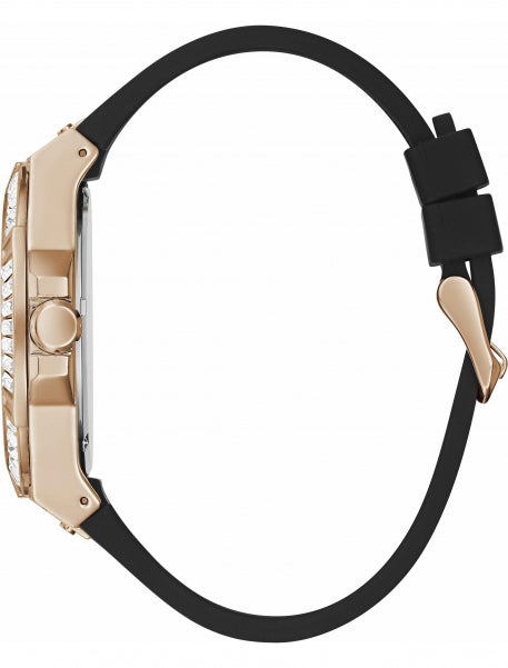 Guess Quartz Black Silicone Strap Black Dial 47mm Men's Watch - GW0208G4