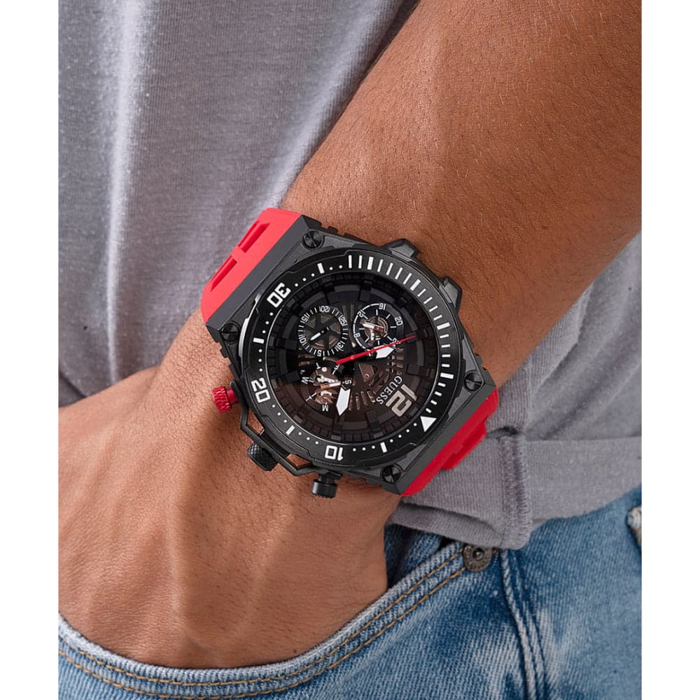 Guess Black Dial Analog Men Watch - GW0325G3