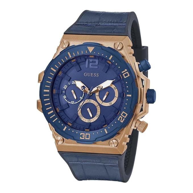 Guess Blue Leather Band Men's Watch - GW0326G1