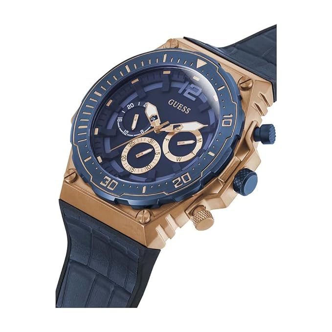Guess Blue Leather Band Men's Watch - GW0326G1