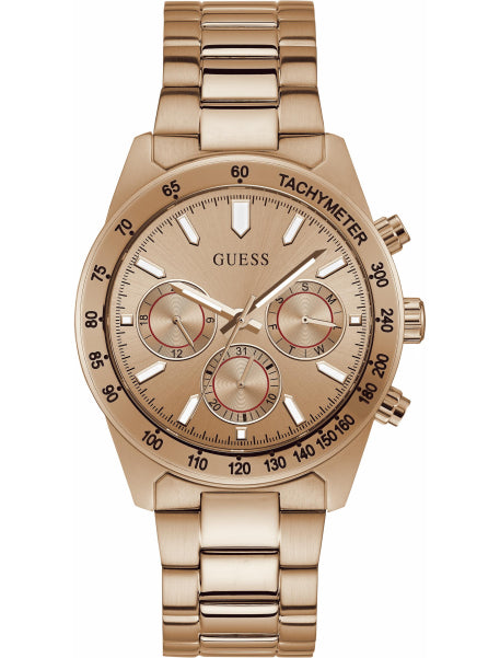 Guess Silver Tone Case Quartz Men's Watch- GW0329G2