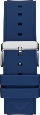 Guess GW0417G1 blue silicone strap with embossed pattern and stainless steel buckle