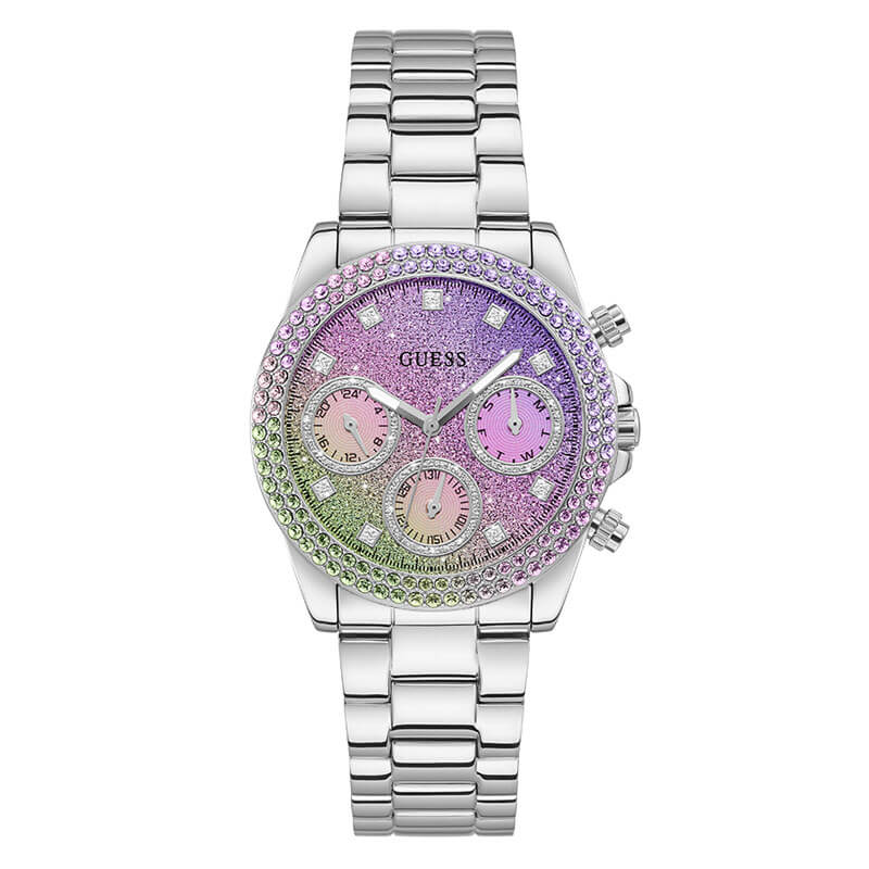 GUESS Silver-Tone and Ombre Multifunction Women's Watch - GW0483L1