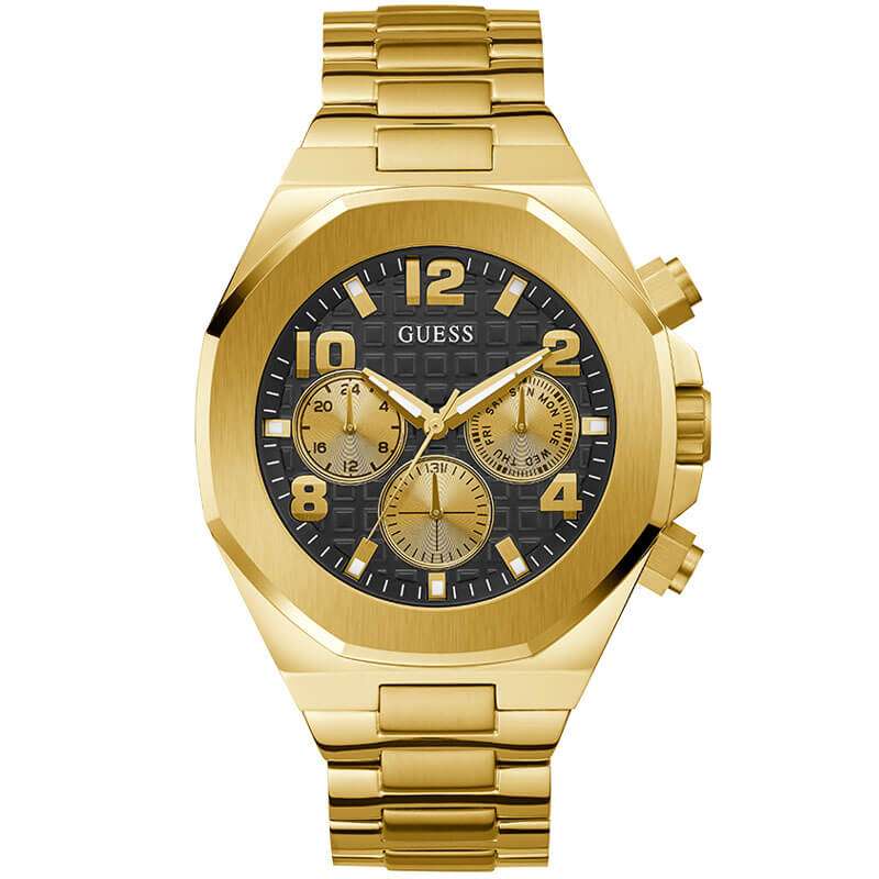GUESS Gold Tone Multi-Function Mens Watch - GW0489G2