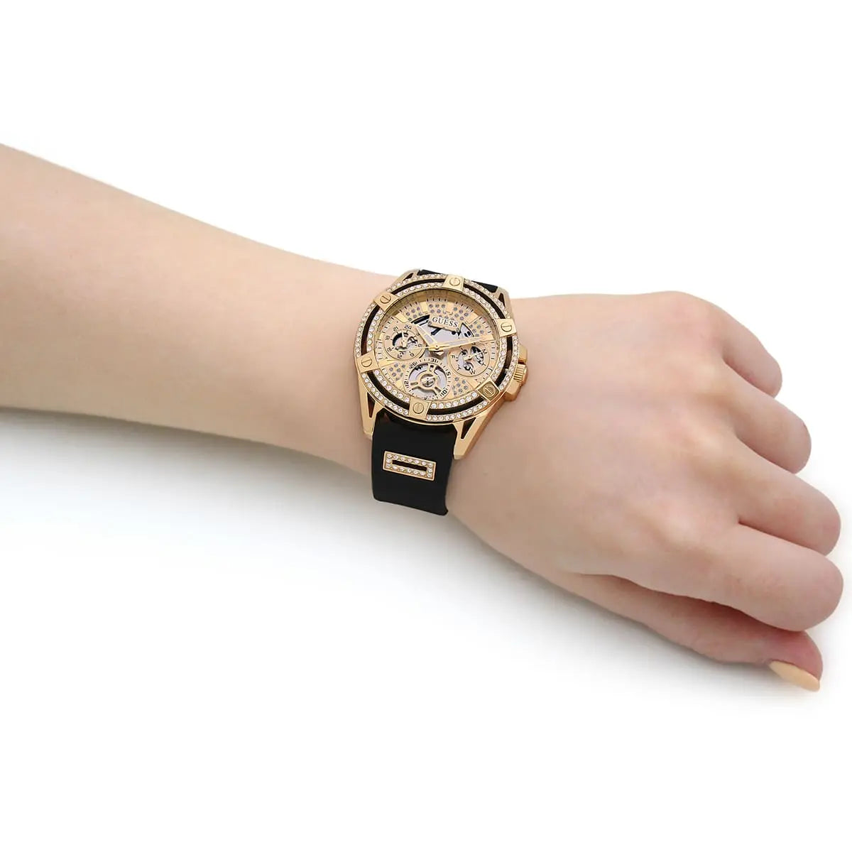 Guess Champagne Dial Gold Women's Watch - GW0536L3
