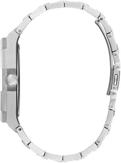 Guess Quartz Blue Dial Silver Stainless Steel Bracelet Analog Men's Watch- GW0575G4