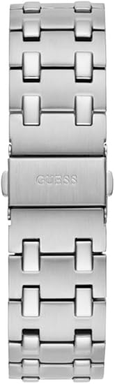 Guess Quartz Blue Dial Silver Stainless Steel Bracelet Analog Men's Watch- GW0575G4