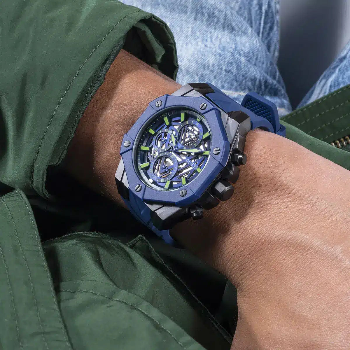 GUESS Blue Multi-function Ladies Watch - GW0579G3