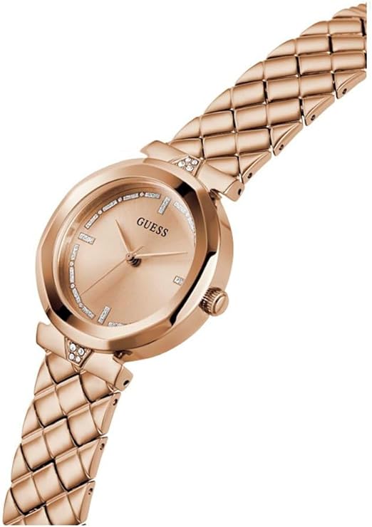 GUESS Rose Gold Tone Analog Ladies Watch-GW0613L3