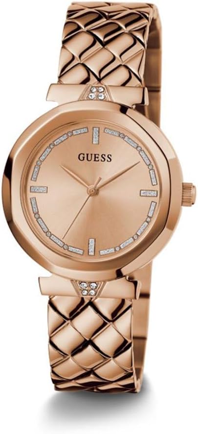 GUESS Rose Gold Tone Analog Ladies Watch-GW0613L3
