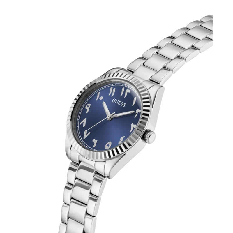 GUESS Brass Dial & Stainless Steel Bracelet Style Straps Analogue Women Watch GW0735L1