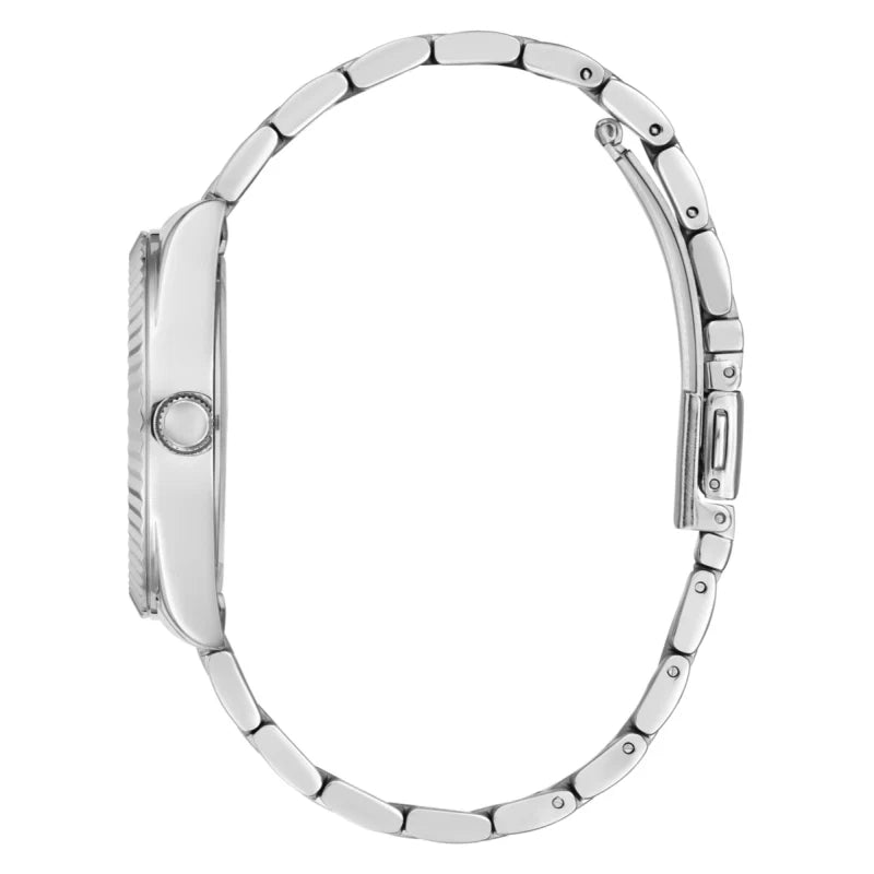 GUESS Brass Dial & Stainless Steel Bracelet Style Straps Analogue Women Watch GW0735L1