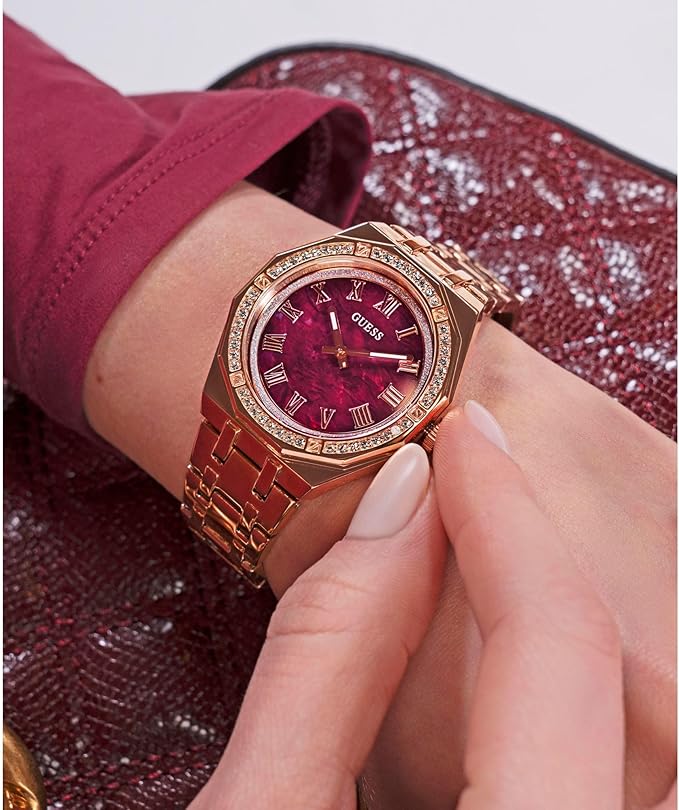 GUESS Rose Gold Tone Analog Ladies Watch - GW0770L3
