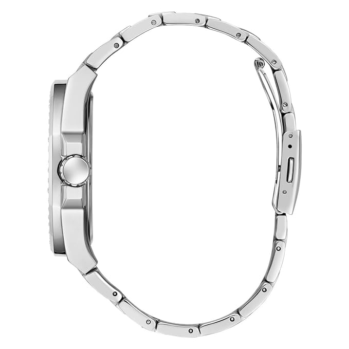 Guess Quartz Silver Stainless Steel Silver & Black Dial 46mm Men's Watch - GW0785G3