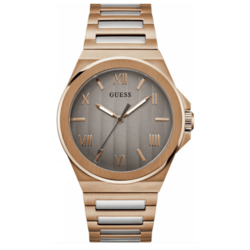 GUESS Rose Gold Tone Grey sunray finish Dial Men's Watch - GW0789G3
