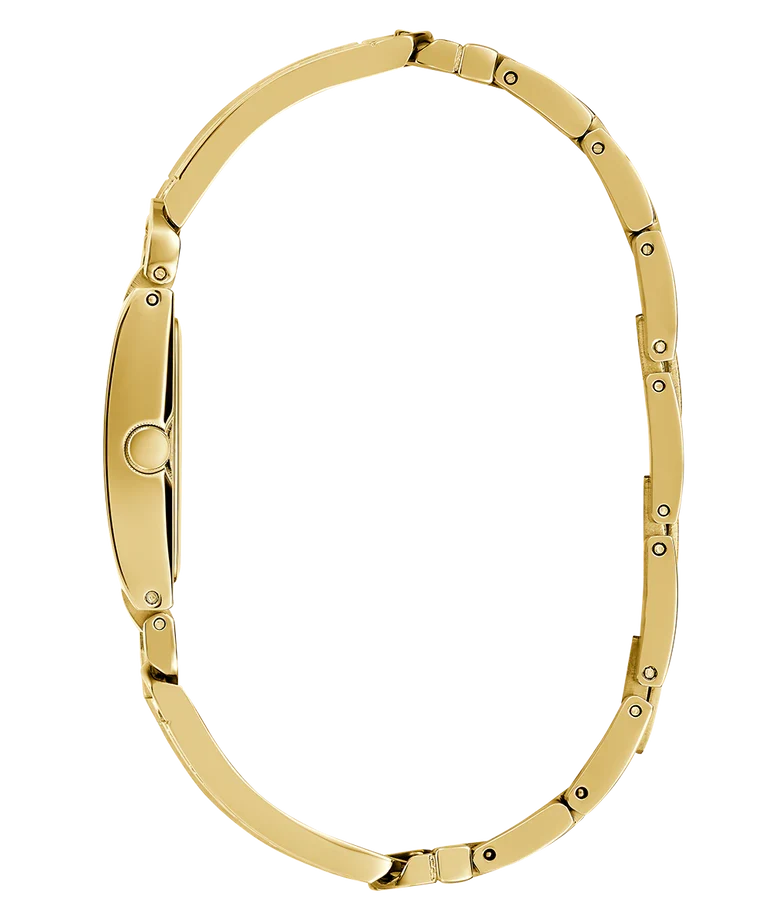 GUESS GW0807L2 gold tone chain-link bracelet back view with screws