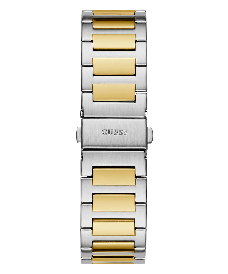 GUESS two-tone stainless steel bracelet with silver and gold-tone links