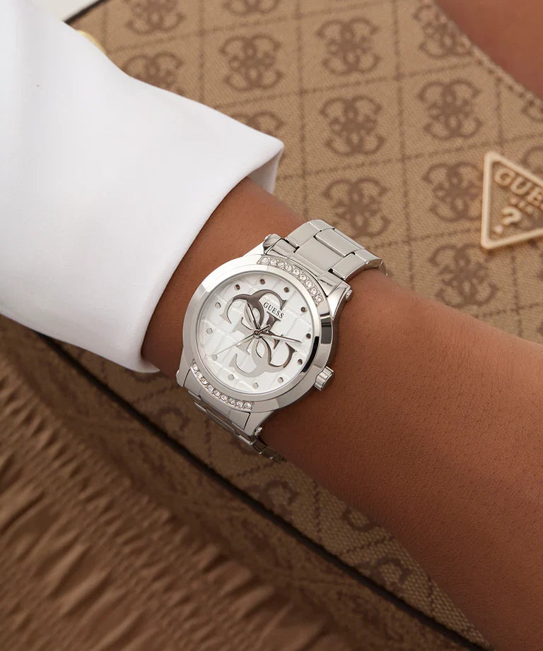 GUESS Silver Tone Analog Ladies Watch - GW0861L1