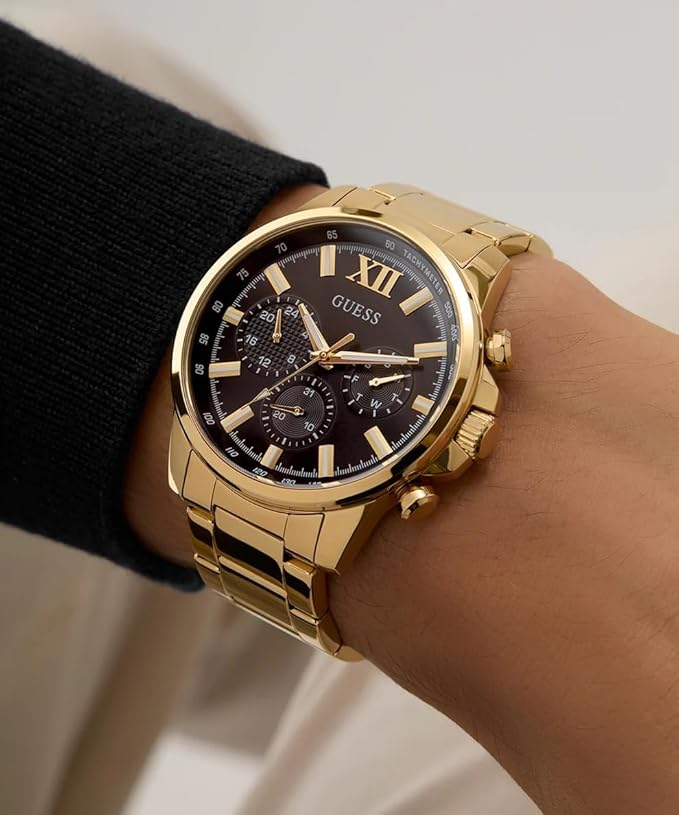 GUESS Gold Tone Multi-function Mens Watch - GW0900G3