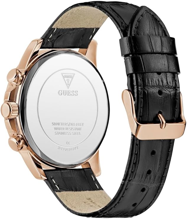 Guess Gents Black and Gold-Tone Multi-Function Men's Watch - GW0901G5