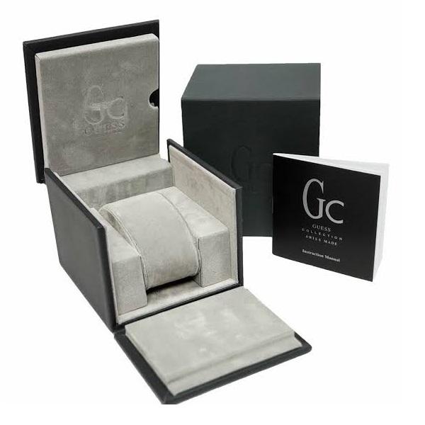 Guess Horizon chronograph watch presentation box and warranty documentation