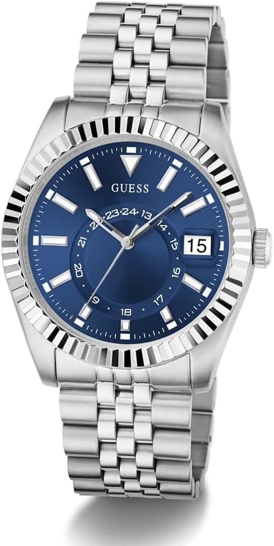 GUESS Jaden Silver Tone Multi-function Date Mens Watch - GW0977G1