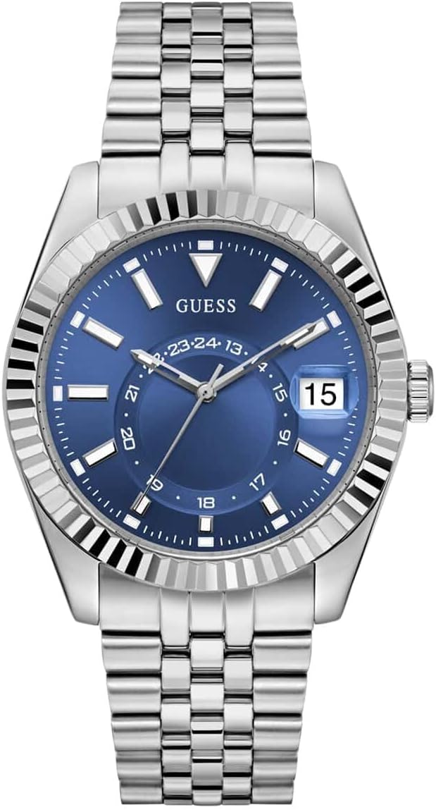 GUESS Jaden Silver Tone Multi-function Date Mens Watch - GW0977G1
