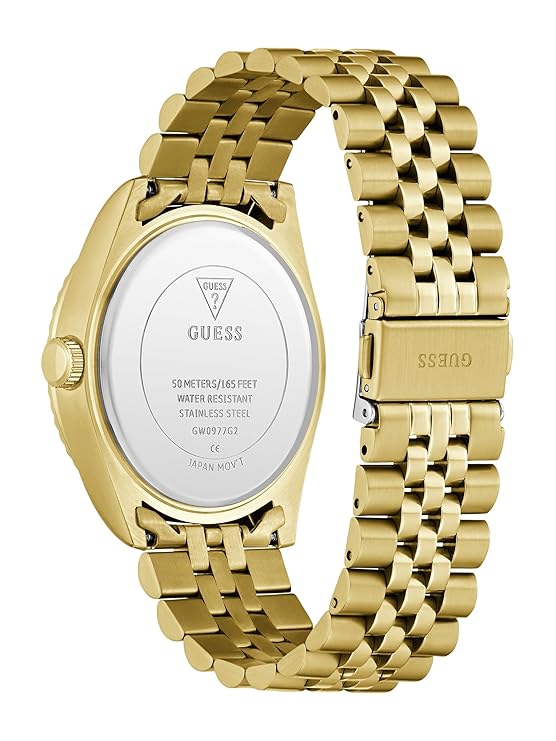 GUESS Jaden Gold Tone Multi-function Date Mens Watch - GW0977G2