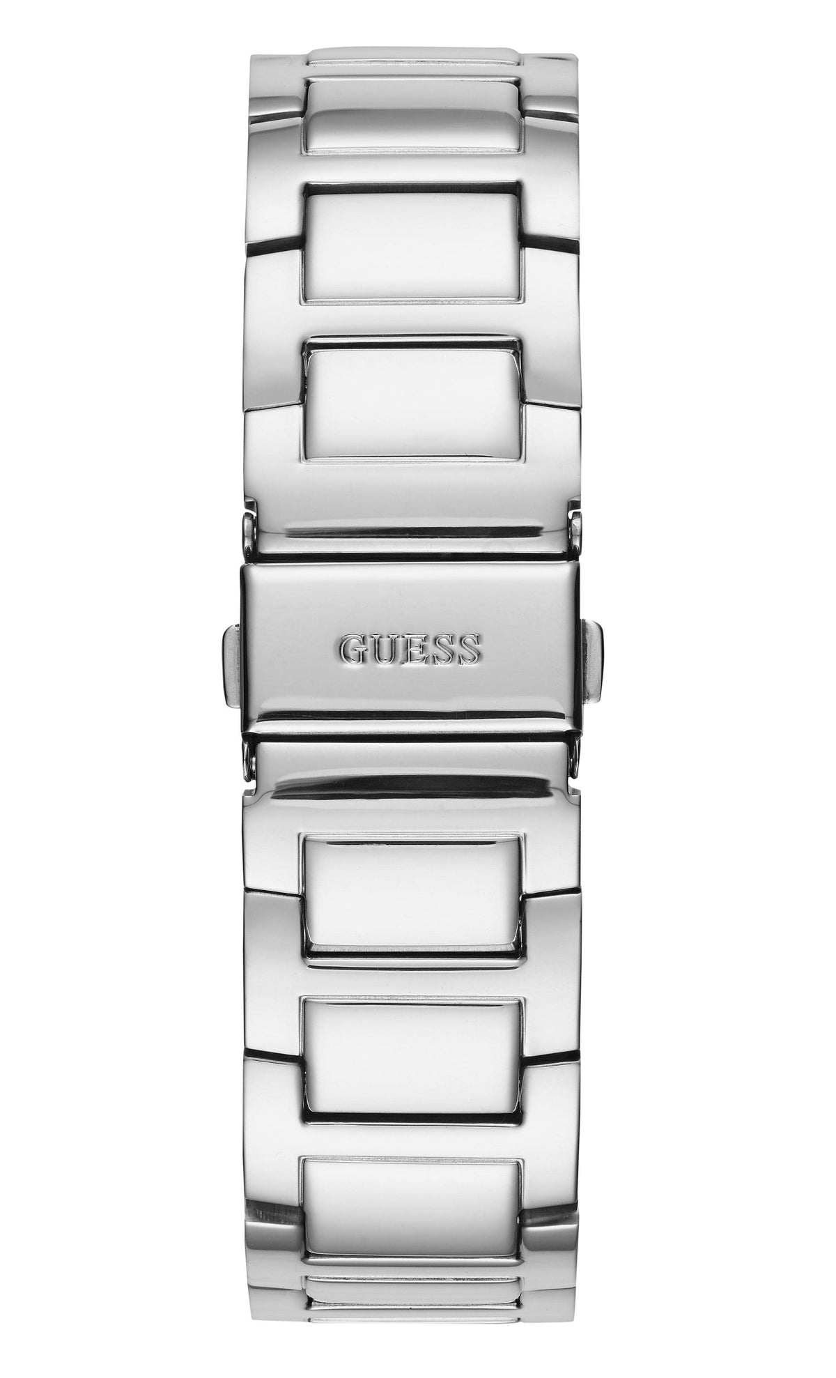 Guess Lady Frontier silver metal bracelet with crystal-embellished links and clasp