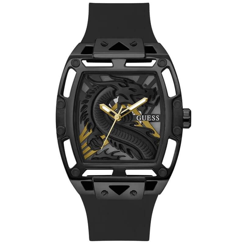 Guess Legend Black Rectangle Dial Quartz Analog Men Watch - GW0648G1