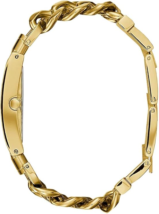 Guess Mod Heavy Metal with Double Curb Gold Bracelet Ladies Watch - W1121L2