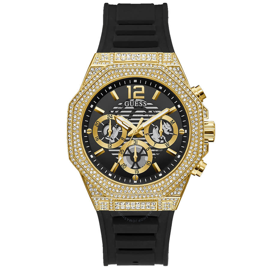 Guess Momentum Black Gold Tone Multi-Function Black Dial Men's Watch GW0518G2