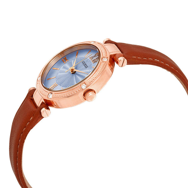 Guess Park Ave South Crystal Blue Dial Ladies Watch W0838L2 - Watches of New Zealand #2