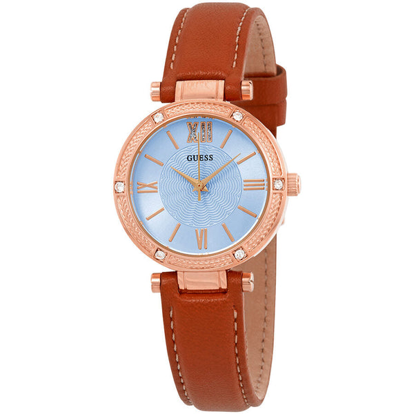 Guess Park Ave South Crystal Blue Dial Ladies Watch W0838L2 - Watches of New Zealand