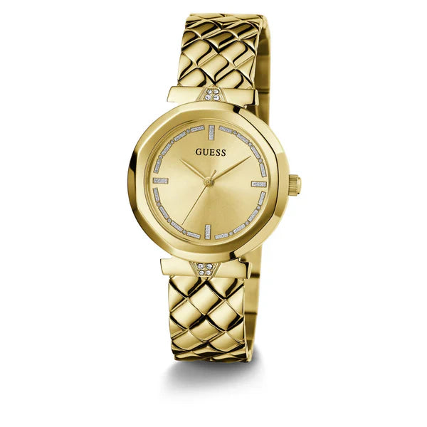 Guess Rumour Quartz Gold Dial Gold Steel Strap Women Watch - GW0613L2